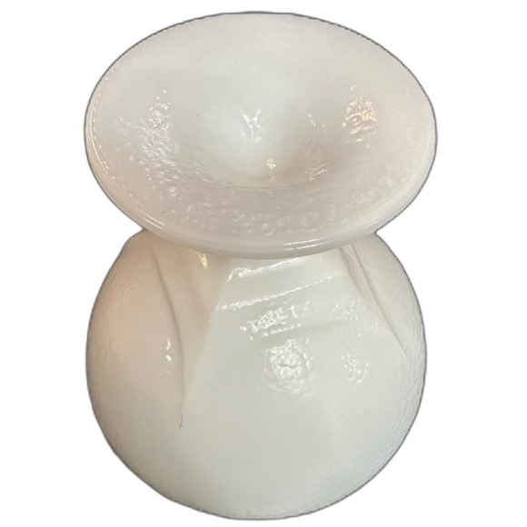 Vintage Indiana‎ Glass Milk Depression Glass Pedestal Dish Textured - Picture 2 of 11